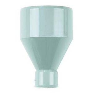 Dyka Verlooptrechter 100x40mm pvc grijs voor o.a. CV-condensafvoer