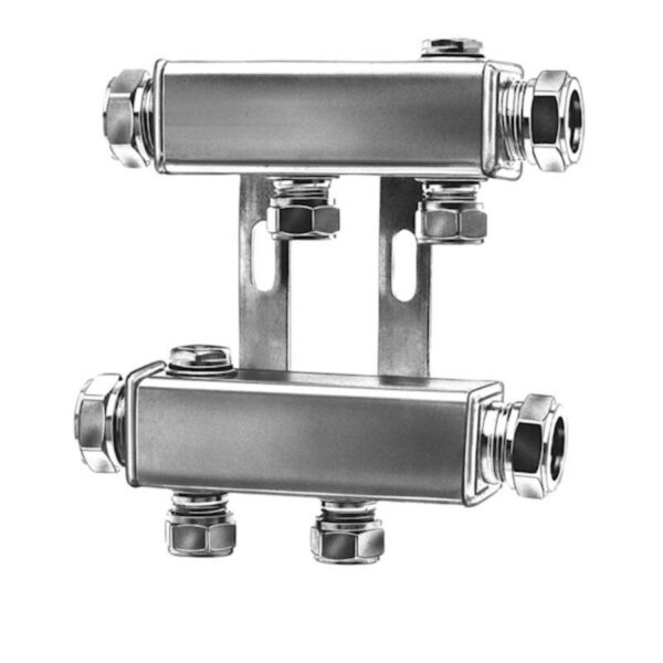 Pentec Leidingverdeler M22 gemonteerd 16x2mm AKB 4-groeps