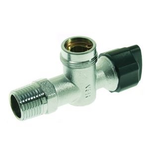 Vsh Gasaansluitkogelkraan chroom haaks 1/2xM24x1,5 bt.