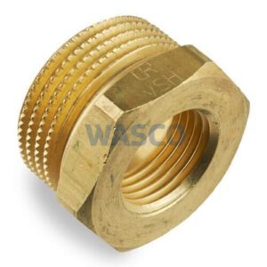 Universeel messing draadfitting verloopring 1" x 1/2" buitendraad x binnendraad