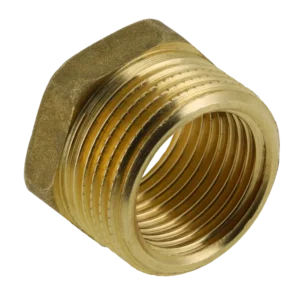 Universeel messing draadfitting verloopring 1" x 1/2" buitendraad x binnendraad