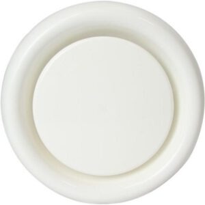 DEC Ventilatie ventiel wit kunstst. klemveren DAV100 Ø100mm
