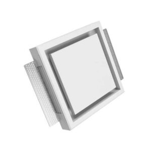 Econox Instucbaar frameloos toe- of afvoer-ventilatieventiel ERGOVENT wit vierkant aansl. Ø125mm