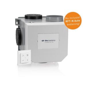 Itho Daalderop Woonhuisventilator CVE-S ECO met interne vochtsensor + eurostekker incl. bediening RFT-N Auto