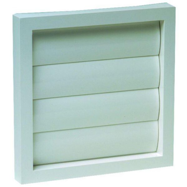 Zehnder Jalouzieklep kunststof zelfsluitend 160x160mm VK125 lichtgrijs RAL9018 met aansl. Ø125mm