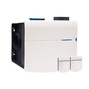 Orcon Woonhuisventilator met vochtsensor MVS-15RH CO2B MAX randaarde stekker incl. CO2 bediening + CO2 ruimtesensor