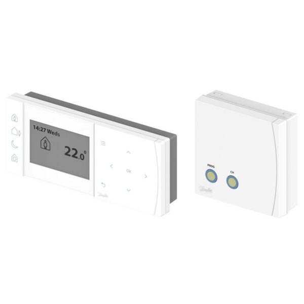 Danfoss Klokthermostaat draadloos batterijgevoed TPOne-RF aan/uit set incl. ontvanger