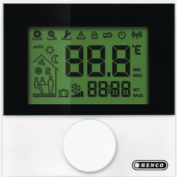 Henco Thermostaat digitaal verwarmen/koelen draadloos (batterij)
