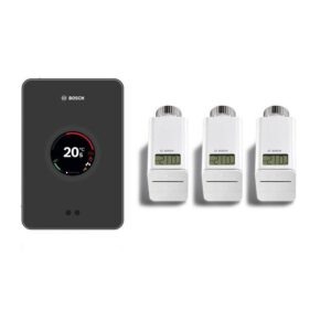 Nefit EasyControl set zwart incl. 3 thermostaatkoppen
