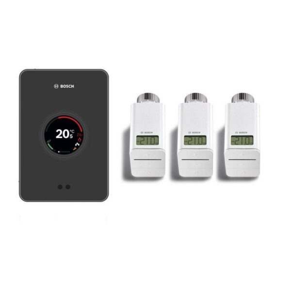 Nefit EasyControl set zwart incl. 3 thermostaatkoppen
