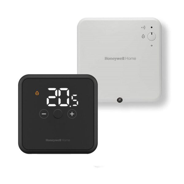 Resideo Ruimtethermostaatset DT4RM draadloos digitaal zwart incl. ontvanger modulerend OpenTherm