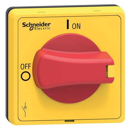 TeSys VLS roterende handgreep, schroefbevestiging, rood, as 5 mm, 48×48 mm - Afbeelding 3