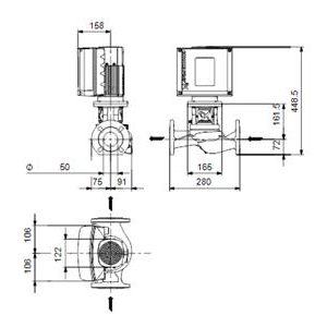 grundfos inlinepomp tpe3 50-120-s-a-f-i-bqqe