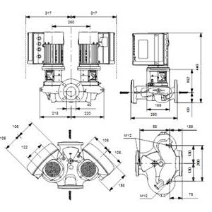 grundfos inlinepomp tpe3 d 99272461