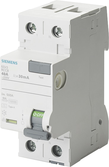rccb 2-pole type f siemens