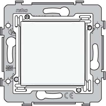 niko wisselschakelaar wip/druk inbouw steekklem niko