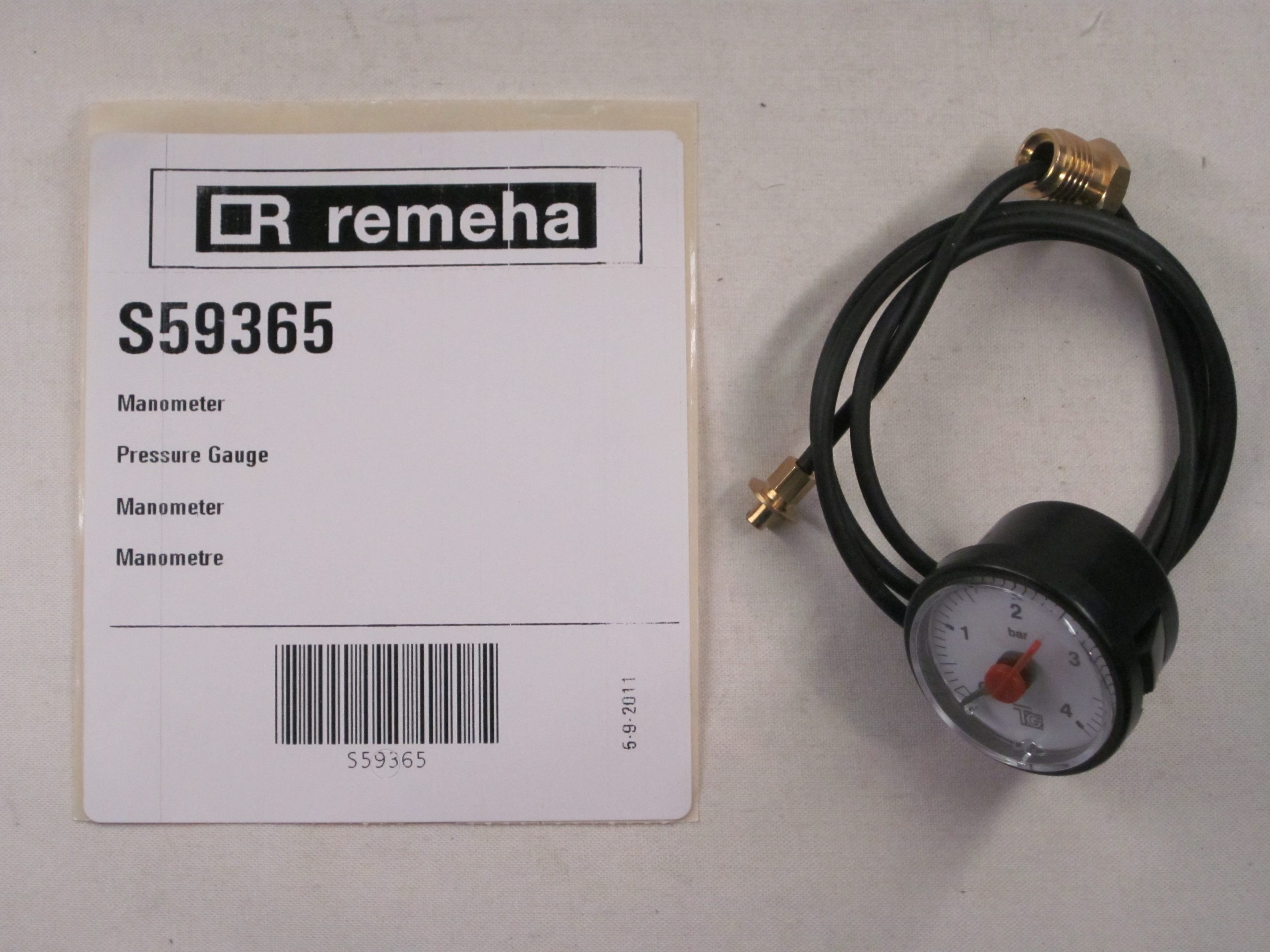 remeha onderdeel gasgestookte manometer remeha