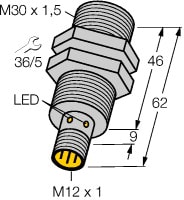 turck inductieve sensor verhoogde bi15m30ap6 turck