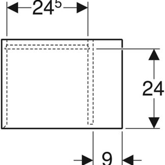 geberit icon lage 400x370x273mm eiken