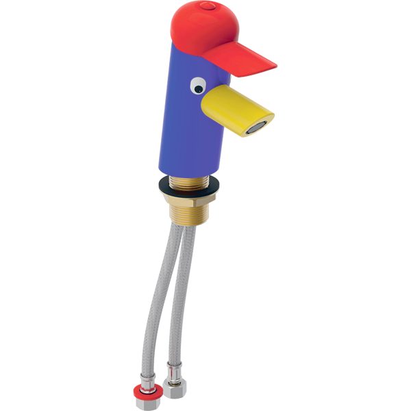 Geberit Bambini één hendel wastafelmengkraan, rood, blauw, geel