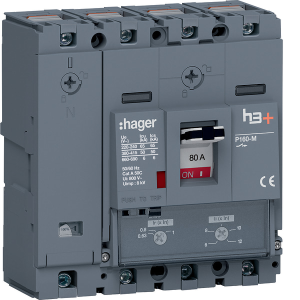 vermogensautomaat h3 p160 tm hms081dc hager
