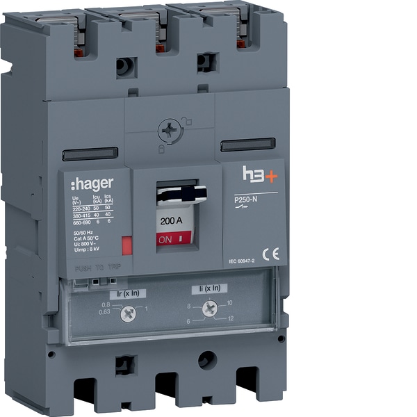 vermogensautomaat h3 p250 tm hnt200dr hager