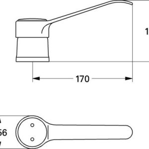 grohe eurodisc hendel/beugelgreep 46093000 grohe