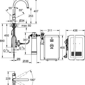 grohe minta keukenmengkraan mousseur 32067000 grohe