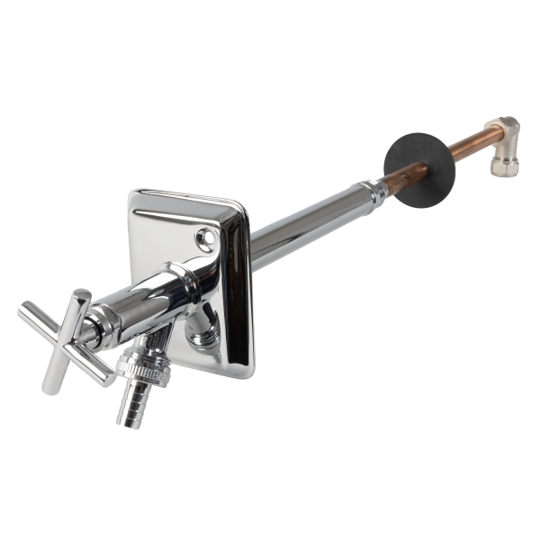 Gevelkraan Deluxe vorstvrije Chroom 1/2" 15mm 230-500 mm