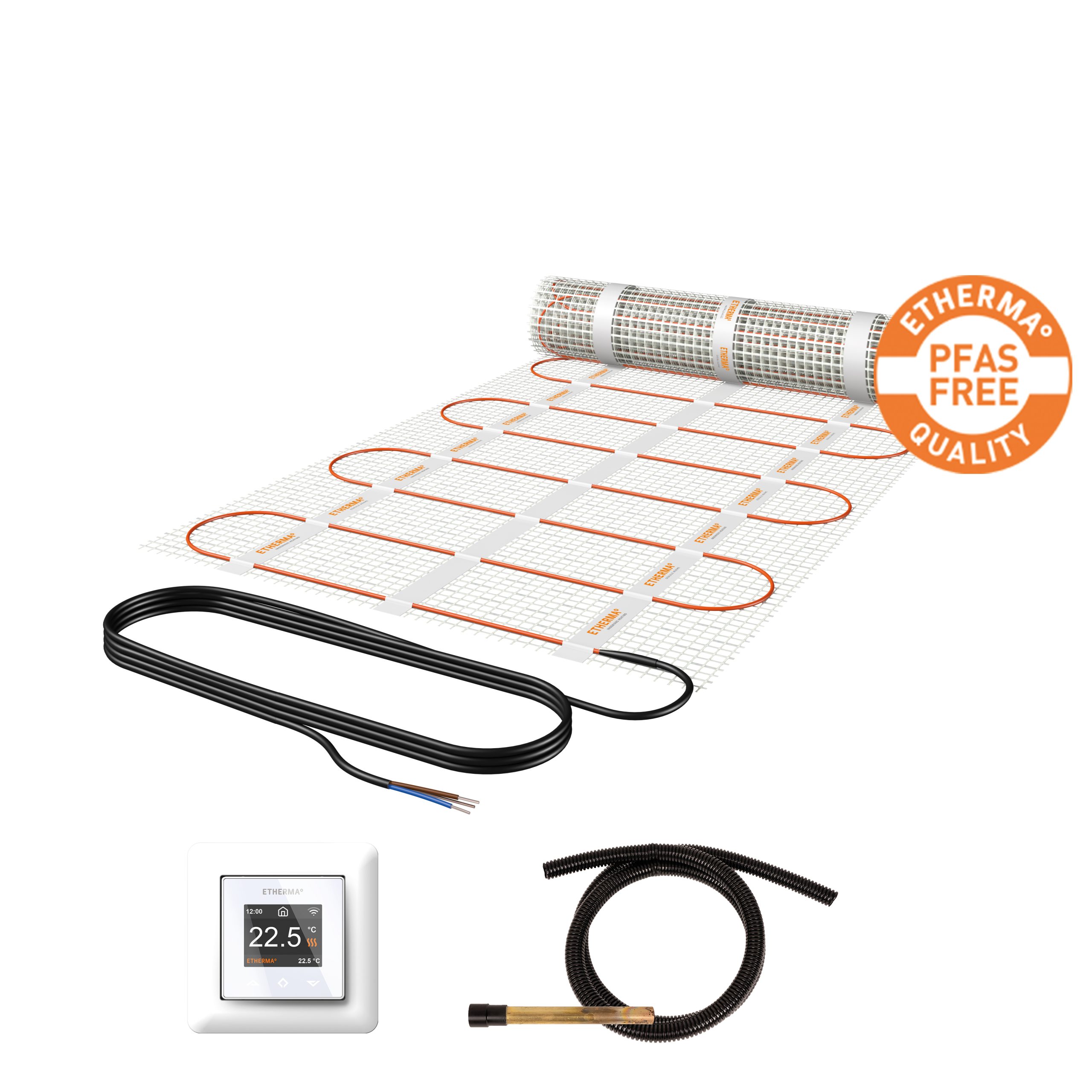 vloerverwarmingsset 150w/m² pfas 5.0m² etherma