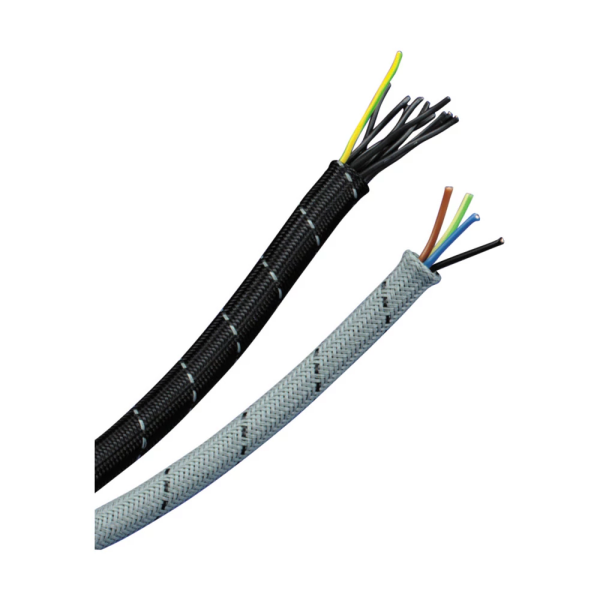 PDBS Polyamide Gevlochten beschermslang Braided Sleeve, Gray, 40 mm dia, 50 m