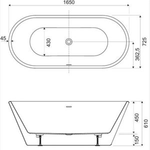 gloria 165x75 wit wavedesign