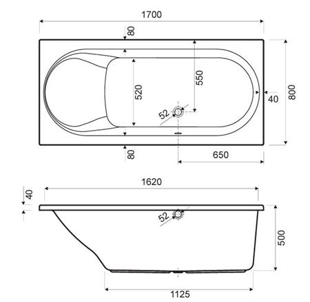 tesa 170x80 wit wavedesign