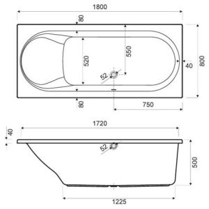 tesa 180x80 wit wavedesign