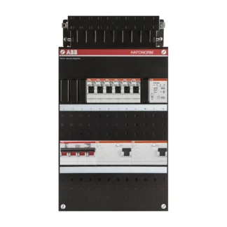 ABB Hafonorm Zwarte kunststof installatiekast 405x220x90 mm 4-polig