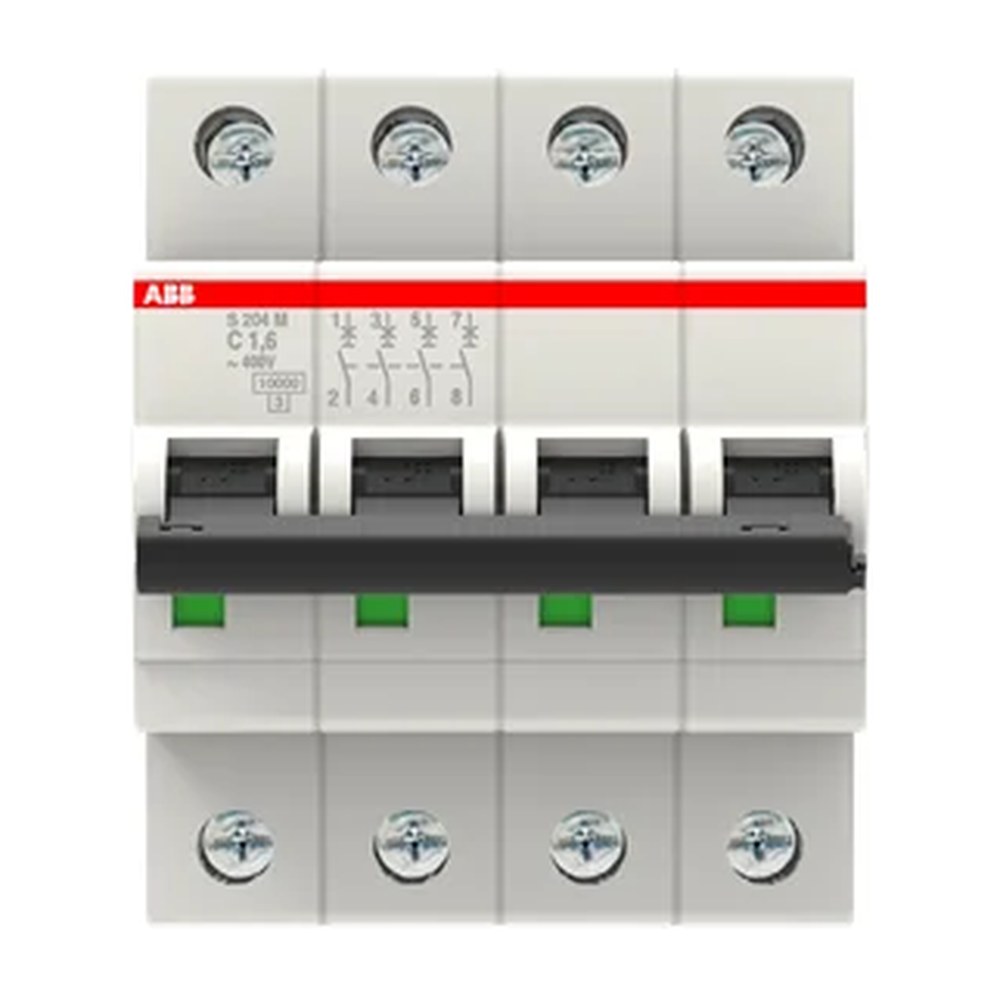 ABB System pro M compact S204M installatieautomaat 4-polig 1.6 A