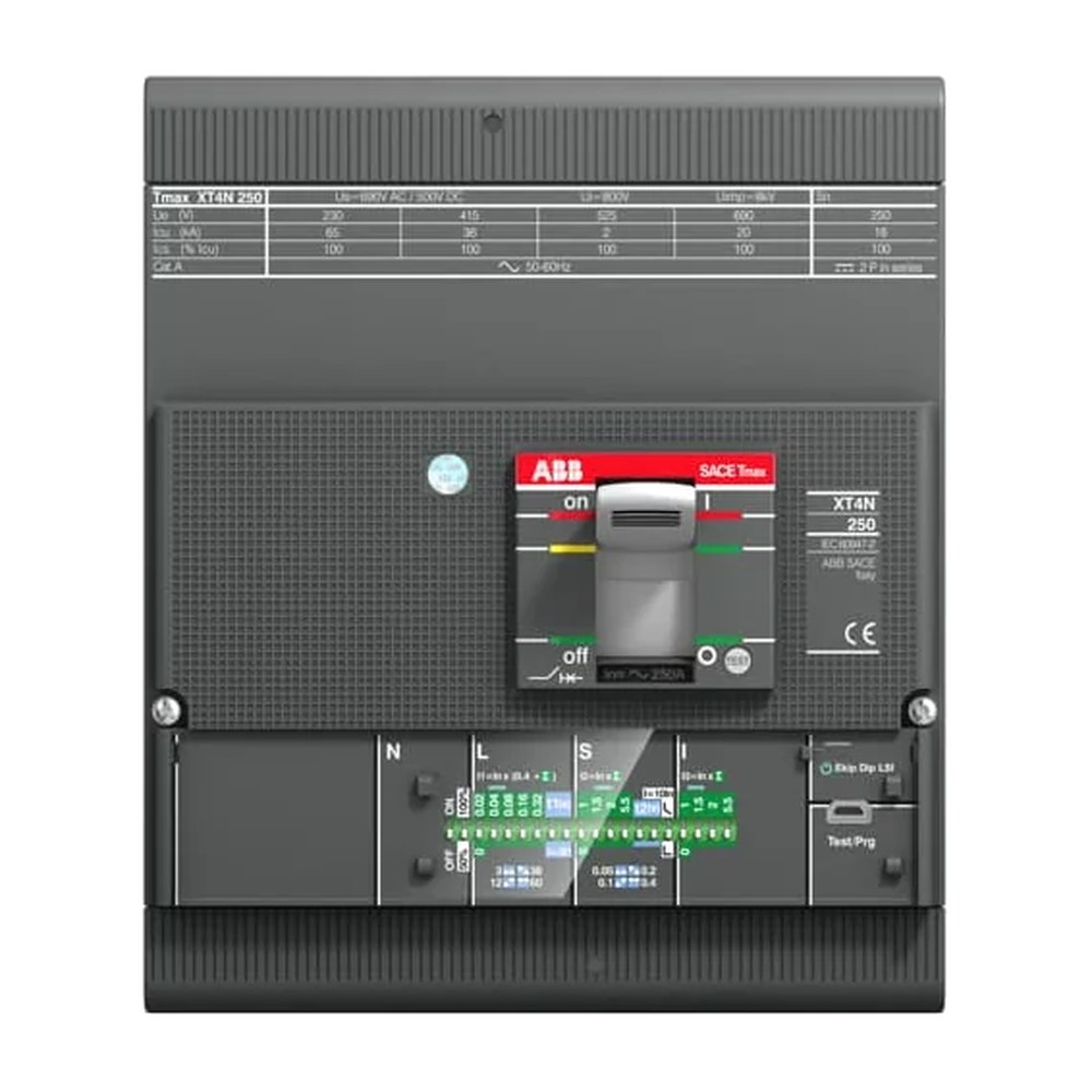 ABB Tmax XT4H Vierpolige vermogensautomaat 4-polig 63 A