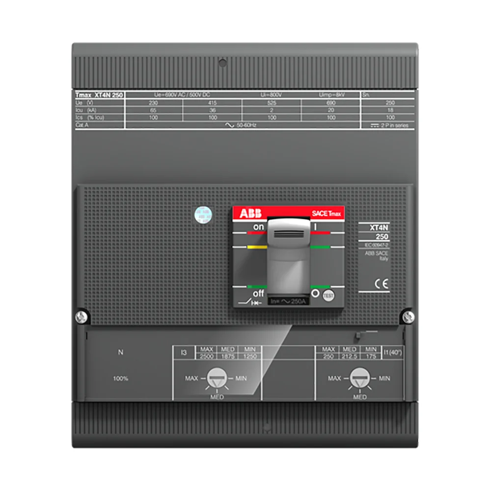 ABB Tmax XT4S vermogensschakelaar 4-polig 250 A