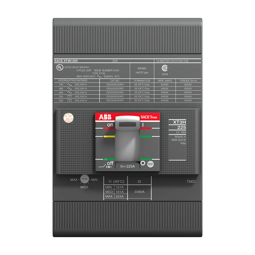 ABB XT3N Schakelaar-disconnector vermogensschakelaar 3-polig 90 A