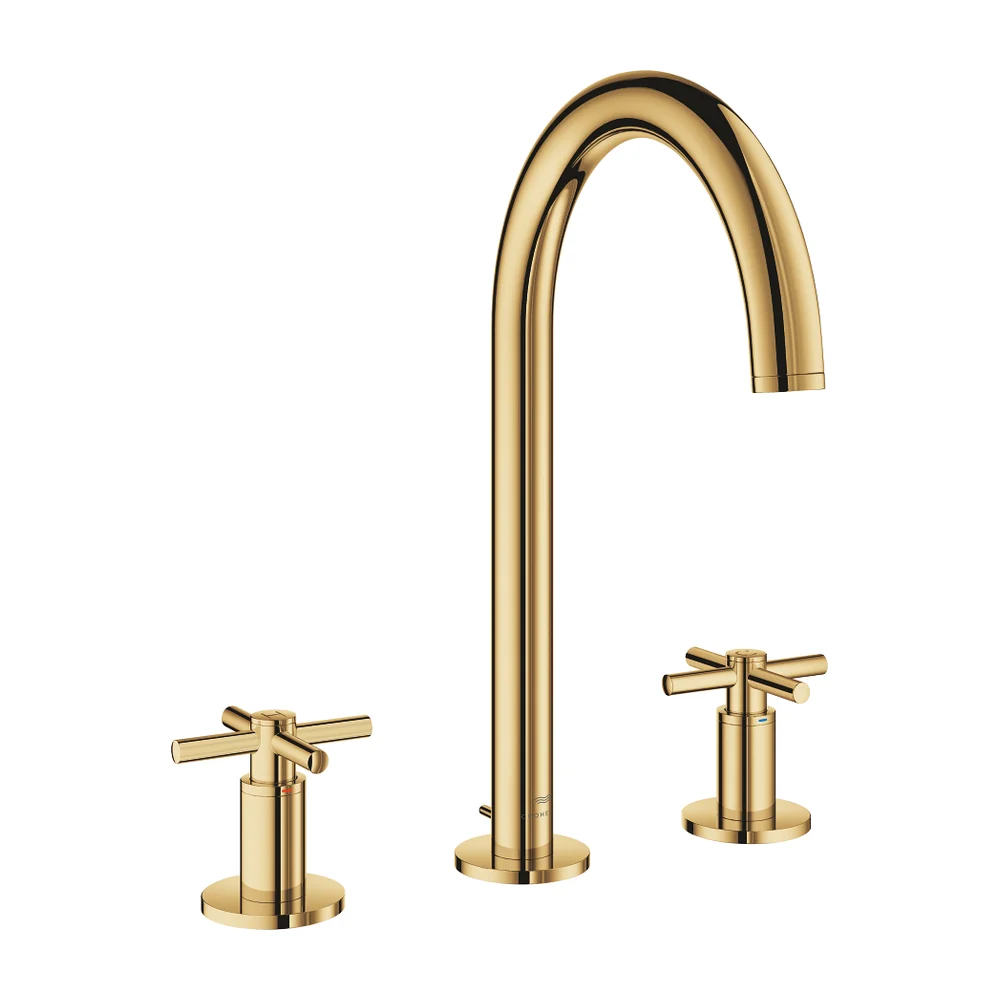 Grohe Spa Atrio Driegats wastafelmengkraan;M-Size Tweegreeps Blad/kraangat