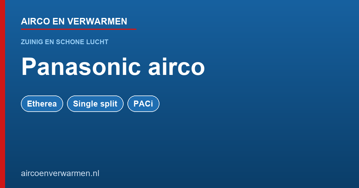 Panasonic airco kopen