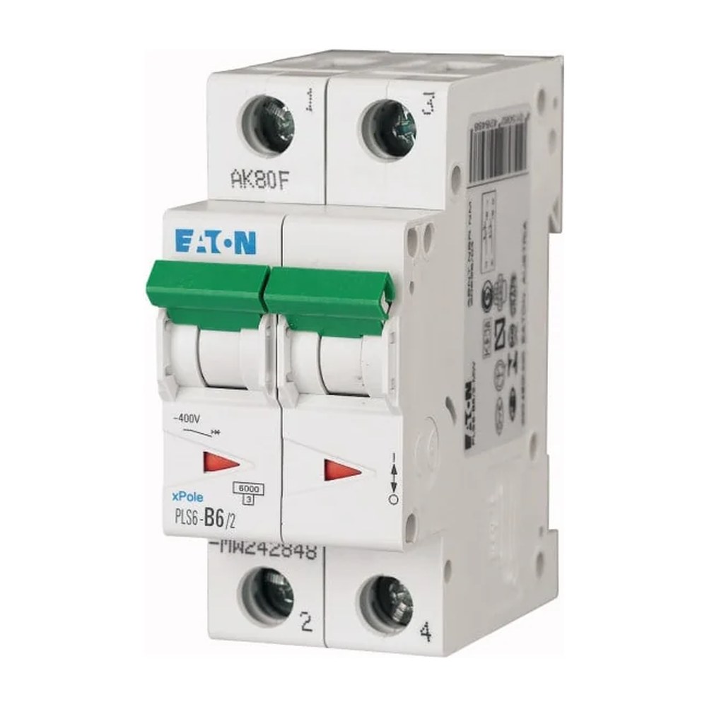 Eaton PLS6-B6/2-MW installatieautomaat