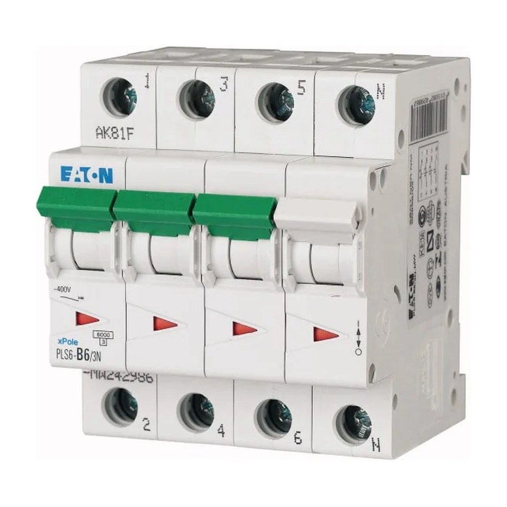 Eaton PLS6-B6/3N-MW installatieautomaat