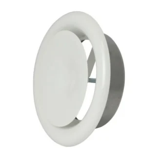 Econox Ventilatieventiel luchtafvoer roosters wit met montagebus Ø80 mm
