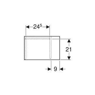 Geberit iCon lage badmeubelkast 400x370x245 mm mat wit