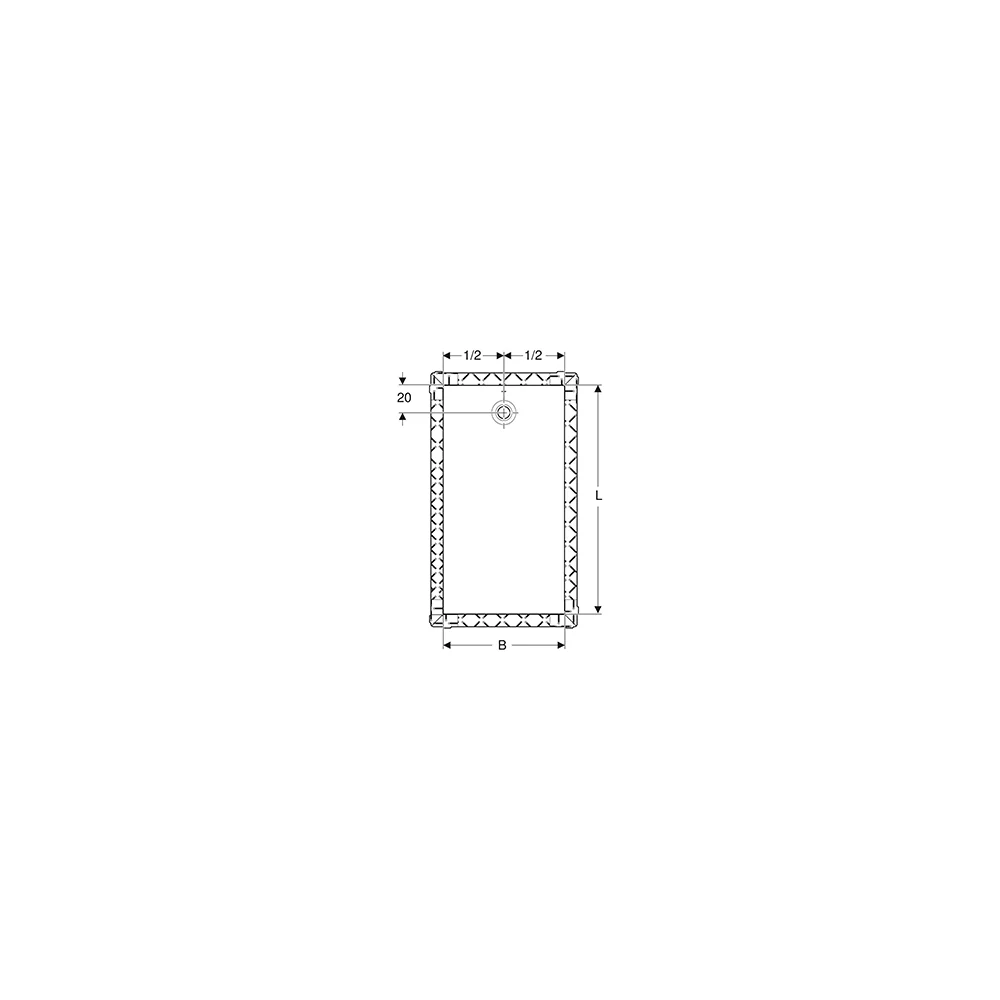 Geberit rechthoek douchevloer wit