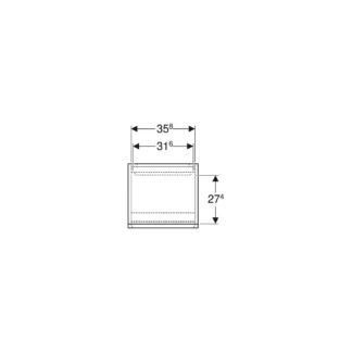 Geberit Renova Plan half badmeubelkast 39x105 cm