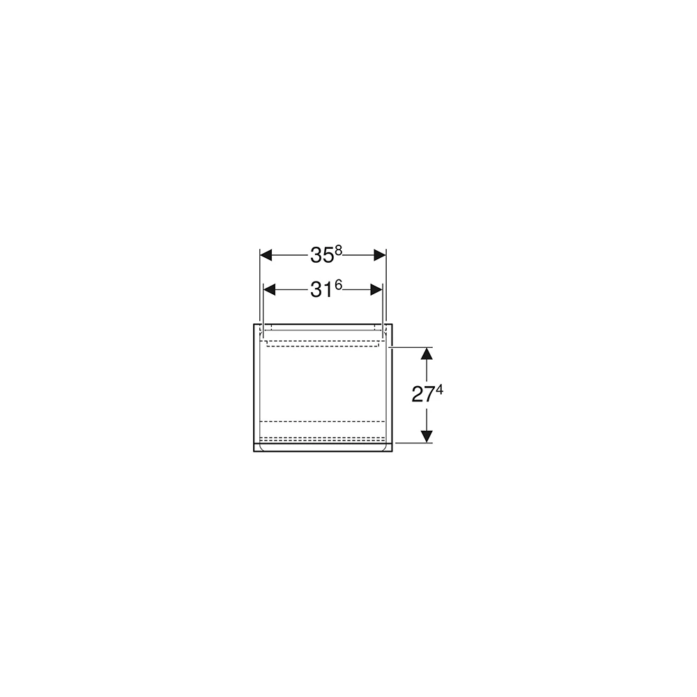 Geberit Renova Plan half badmeubelkast 39x105 cm