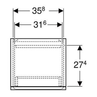 Geberit Renova Plan hoge badmeubelkast 39x180 cm