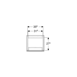 Geberit Renova Plan hoge badmeubelkast 39x180 cm